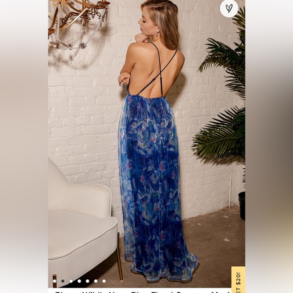 Bloom Wildly Navy Blue Floral Organza Maxi Dress
Lulus - Picture 4 of 4